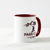 Mug snowboard de Park City Utah (Devant droit)