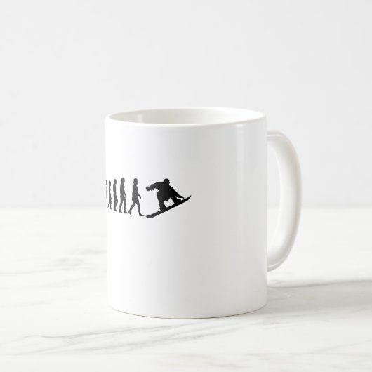Mug Snowboard Evolution Snowboarding Gift (Devant droit)