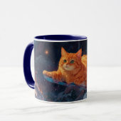 Mug Snowboard Ginger Kitten Cartoon Art (Devant gauche)