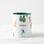 Mug Snowboard moderne personnalisé (Centre)