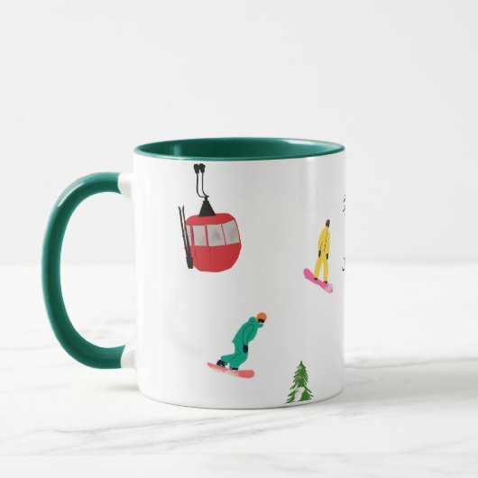Mug Snowboard moderne personnalisé (Gauche)