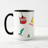 Mug Snowboard moderne personnalisé (Gauche)