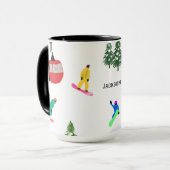 Mug Snowboard moderne personnalisé (Devant gauche)