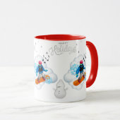 Mug Snowboard Noël (Devant droit)