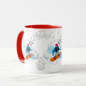 Mug Snowboard Noël (Devant gauche)