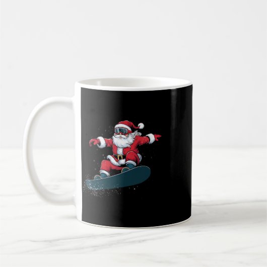 Mug Snowboard Noël Père Noël Snowboard Snowboard Snowb (Gauche)