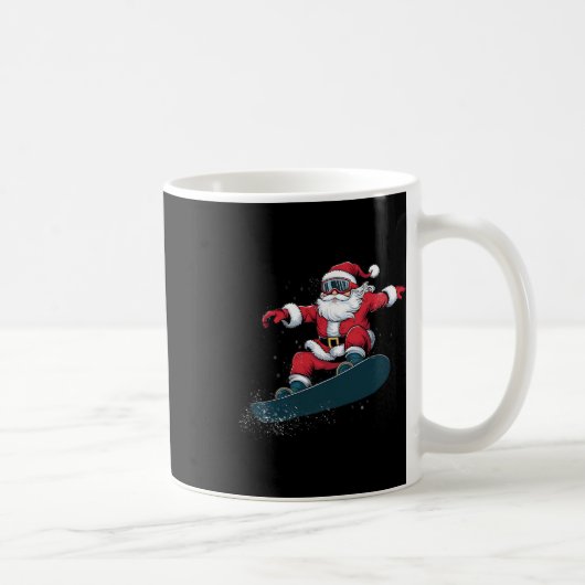 Mug Snowboard Noël Père Noël Snowboard Snowboard Snowb (Droite)
