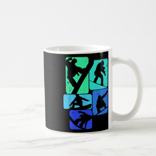 Mug Snowboard Pour Snowboardeur Retro Mens Snowboard (Droite)