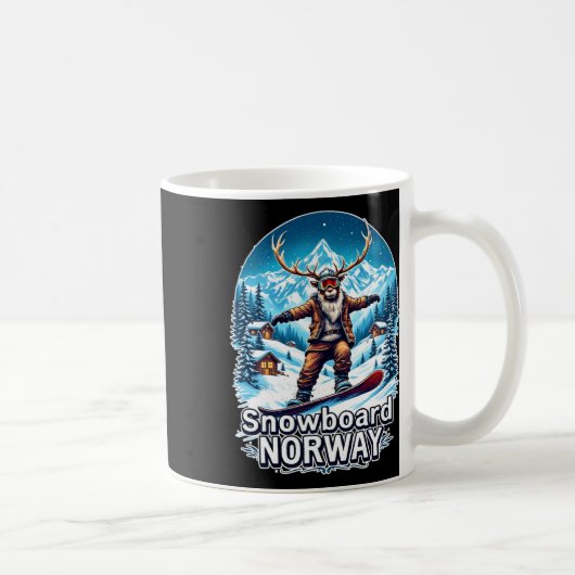 Mug Snowboard Reindeer Adventure En Norvège (Droite)