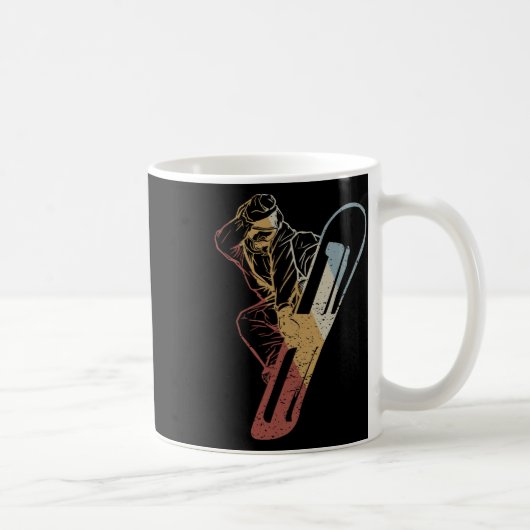 Mug Snowboard Retro Style Vintage (Droite)