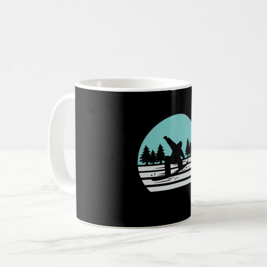 Mug Snowboard Retro Vintage (Devant gauche)