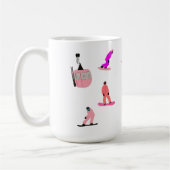 Mug Snowboard rose personnalisé (Gauche)