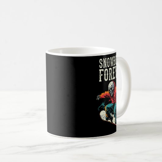 Mug Snowboard Skeleton - Snowboard Sports d'hiver (Devant droit)
