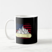 Mug Snowboard Ski Snowboard Drapeau américain Snowbo (Gauche)