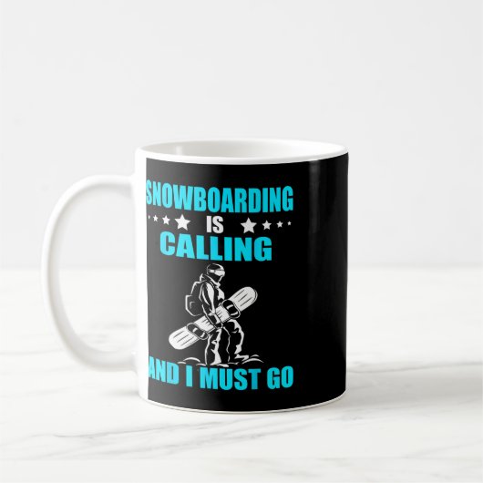 Mug Snowboard Snowboard Appelle Snowboard Wint (Gauche)
