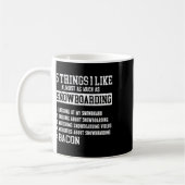 Mug Snowboard Snowboard Bacon 5 choses que j'aime Almo (Gauche)