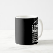 Mug Snowboard Snowboard Bacon 5 choses que j'aime Almo (Devant droit)