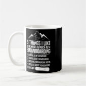 Mug Snowboard Snowboard Bacon 5 choses que j'aime Almo (Gauche)