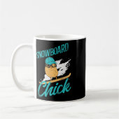 Mug Snowboard Snowboard Chicket Vintage de poulet (Gauche)