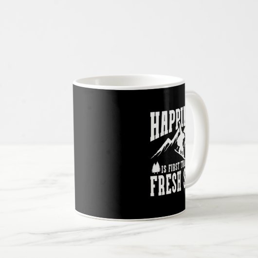 Mug Snowboard Snowboard Happiness Is First Trails I (Devant droit)