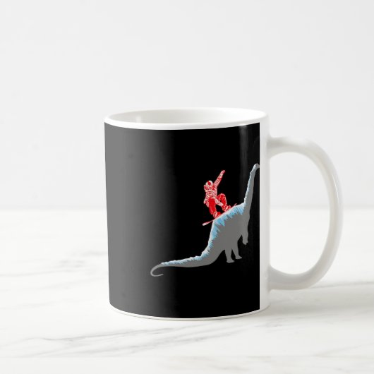 Mug Snowboard Snowboard Mountain Snowboard Dinosa (Droite)