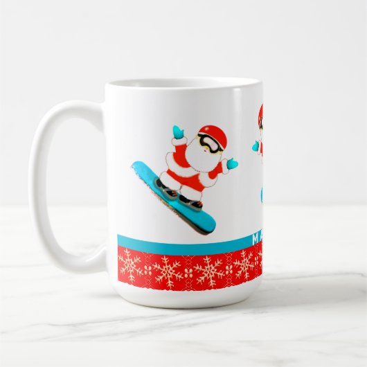Mug Snowboard Snowboard Noël (Gauche)