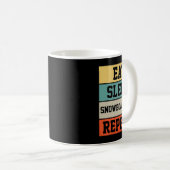 Mug Snowboard Snowboard Snowboard Retro Cadeau (Devant droit)