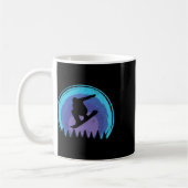 Mug Snowboard Snowboard Snowboard Silhouette Grun (Gauche)