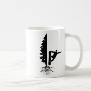 Mug Snowboard Snowborder Hors Piste Arbre 1