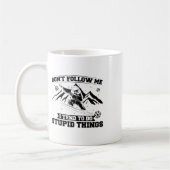Mug Snowboard Snowborder Ne me suivez pas (Gauche)