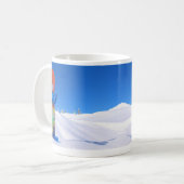 Mug Snowboard sur la pente de neige, Journée des oisea (Devant gauche)