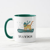 Mug Snowboard Tabby PERSONNALISER de chat IT (Gauche)