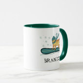 Mug Snowboard Tabby PERSONNALISER de chat IT (Devant droit)