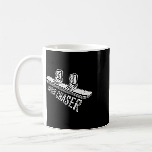 Mug Snowboarder en poudre Chaser Drôle Snowboard enfan (Gauche)