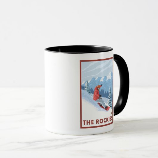 Mug Snowboarder - Les Rocheuses (Devant droit)