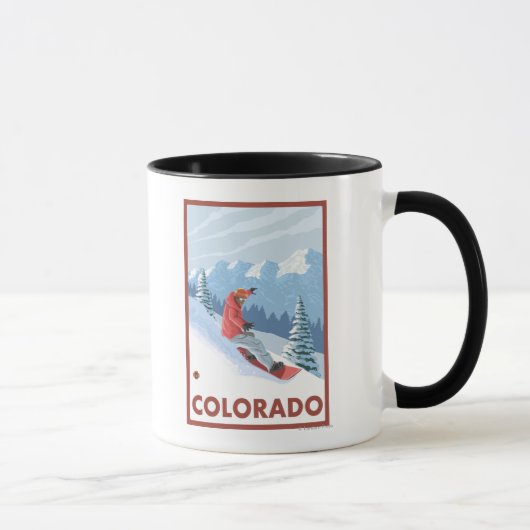 Mug Snowboarder Scène Colorado (Droite)