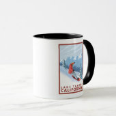 Mug Snowboarder Scene - Lac Tahoe, Californie (Devant droit)