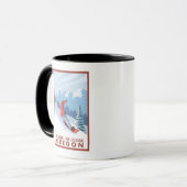 Mug Snowboarder Scene - Timberline Lodge, Oregon (Devant gauche)