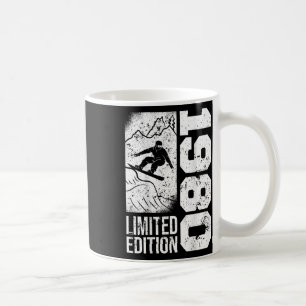 Mug Snowboarder Vintage 1980 Anniversaire Snowboard Sn