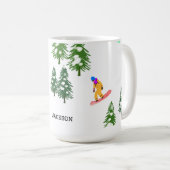 Mug Snowboarders Freeride Personnalisé (Devant droit)
