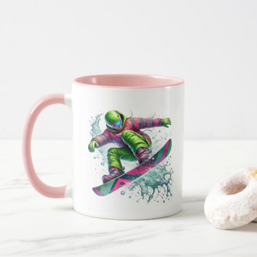 Mug Snowboardeur (Avec donut)