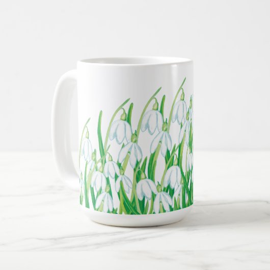 Mug Snowdrops de printemps (Devant gauche)