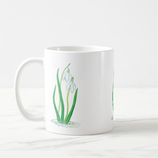 Mug Snowdrops (Galanthus nivalis) (Gauche)