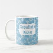 Mug Snowflake baisers bleu hiver vacances muet (Gauche)