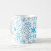 Mug Snowflake bleu motif (Devant gauche)