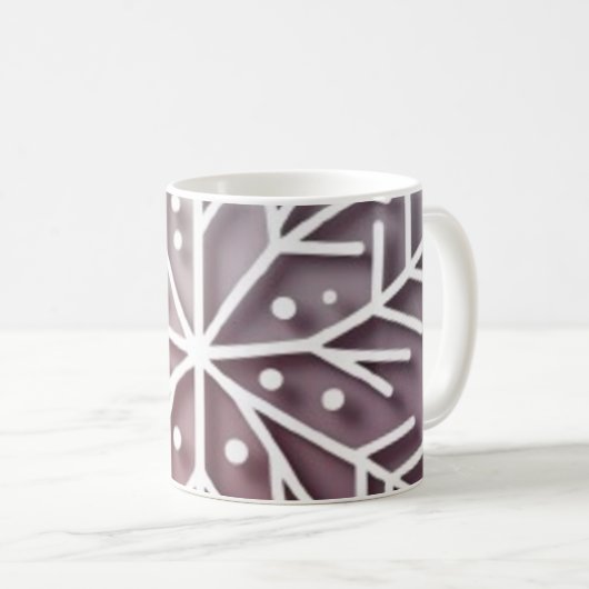 Mug Snowflake Ornament Icon – Winter Holiday Design  (Devant droit)