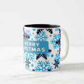 Mug Snowflake Pattern with Merry Christm (Devant droit)