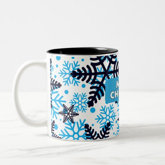 Mug Snowflake Pattern with Merry Christm (Gauche)