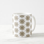 Mug Snowflake Plaid Pattern Olive Green (Devant droit)