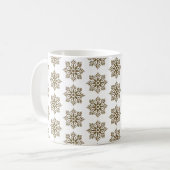 Mug Snowflake Plaid Pattern Olive Green (Devant gauche)